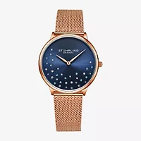 Stuhrling Womens Rose Goldtone Stainless Steel Strap Watch 3928.4