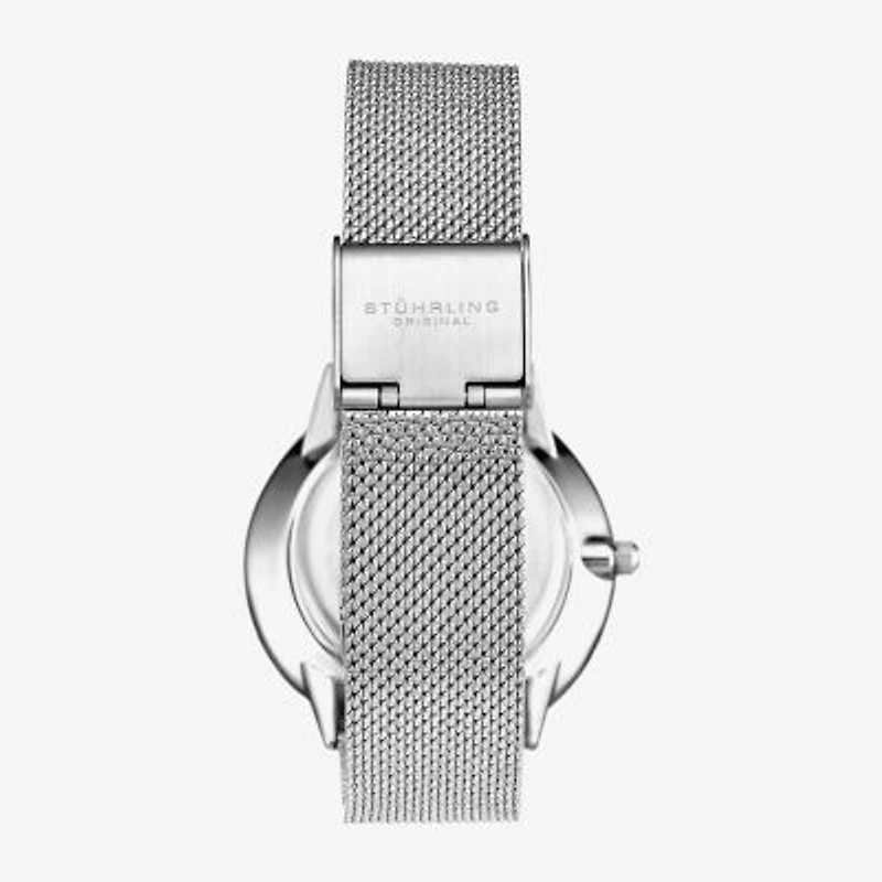 Stuhrling Womens Silver Tone Stainless Steel Strap Watch 3928.3