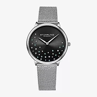 Stuhrling Womens Silver Tone Stainless Steel Strap Watch 3928.3