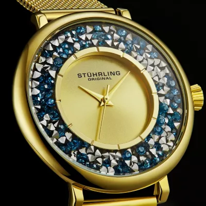 Stuhrling Womens Gold Tone Stainless Steel Strap Watch 793a.04