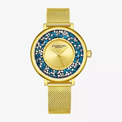 Stuhrling Womens Gold Tone Stainless Steel Strap Watch 793a.04