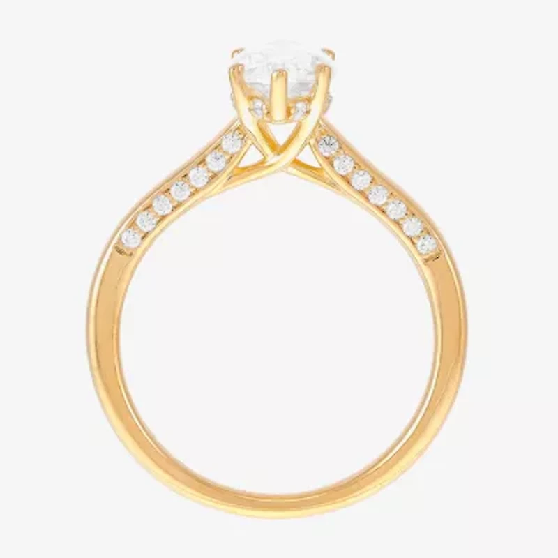(H-I / Si2) Womens 1 3/4 CT. T.W. Lab Grown White Diamond 10K Gold Marquise Engagement Ring