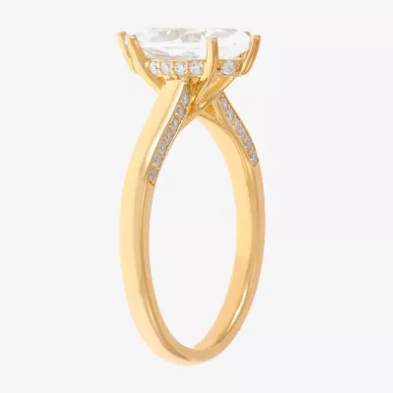 (H-I / Si2) Womens 1 3/4 CT. T.W. Lab Grown White Diamond 10K Gold Marquise Engagement Ring