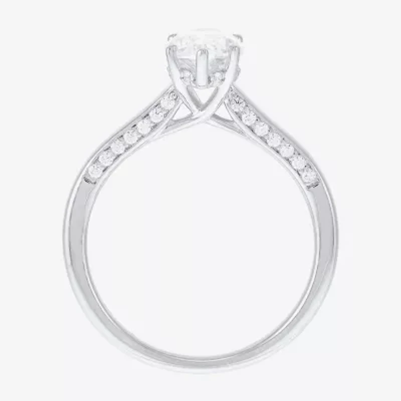 (H-I / Si2) Womens 1 3/4 CT. T.W. Lab Grown White Diamond 10K Gold Marquise Engagement Ring