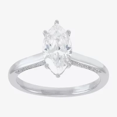 (H-I / Si2) Womens 1 3/4 CT. T.W. Lab Grown White Diamond 10K Gold Marquise Engagement Ring