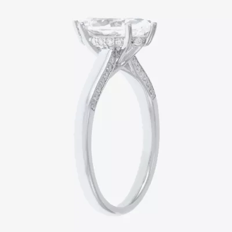 (H-I / Si2) Womens 1 3/4 CT. T.W. Lab Grown White Diamond 10K Gold Marquise Engagement Ring