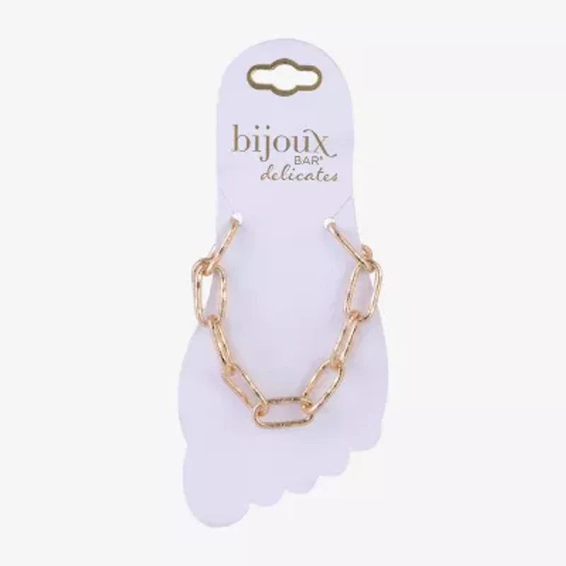 Bijoux Bar Womens 9 Inch Cable Ankle Bracelet