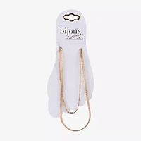 Bijoux Bar Womens 9 Inch Herringbone Ankle Bracelet