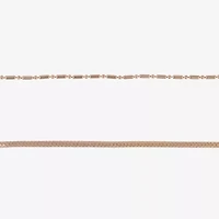 Bijoux Bar Womens 9 Inch Herringbone Ankle Bracelet