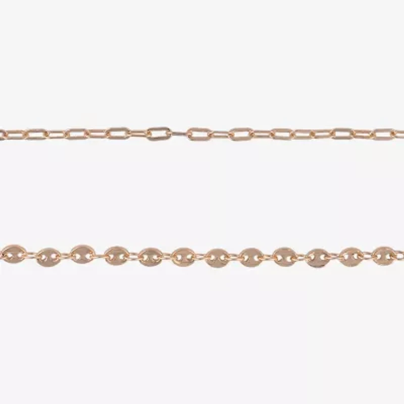 Bijoux Bar Womens 9 Inch Cable Ankle Bracelet