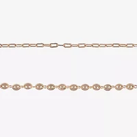 Bijoux Bar Womens 9 Inch Cable Ankle Bracelet