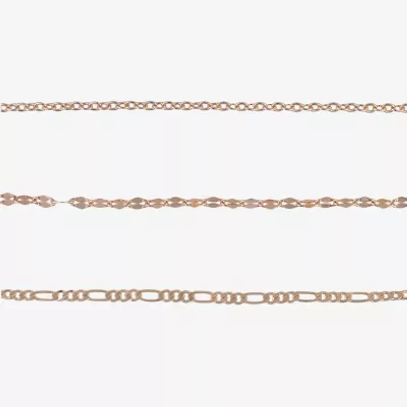 Bijoux Bar Womens 9 Inch Cable Ankle Bracelet