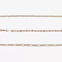 Bijoux Bar Womens 9 Inch Cable Ankle Bracelet