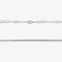 Bijoux Bar Womens 9 Inch Herringbone Ankle Bracelet