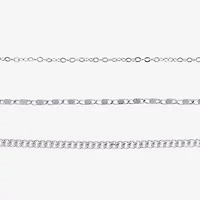 Bijoux Bar Womens 9 Inch Curb Ankle Bracelet