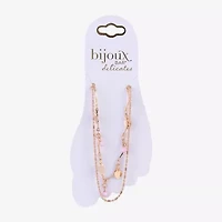 Bijoux Bar Womens 9 Inch Link Heart Ankle Bracelet
