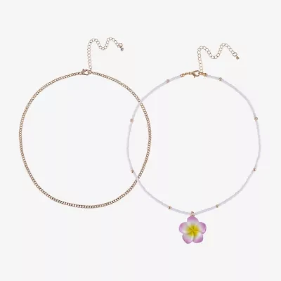 Arizona Unisex Flower 2-pc. Necklace Set