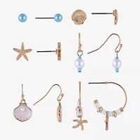 Arizona Unisex 6 Pair Earring Set