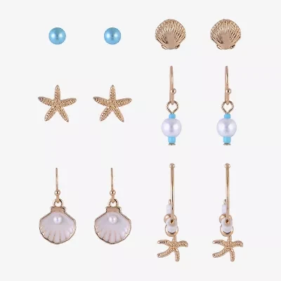 Arizona Unisex 6 Pair Earring Set