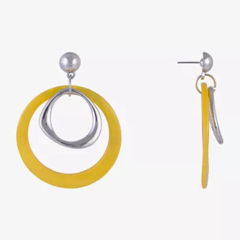 Mixit Womens Circle Drop Earrings