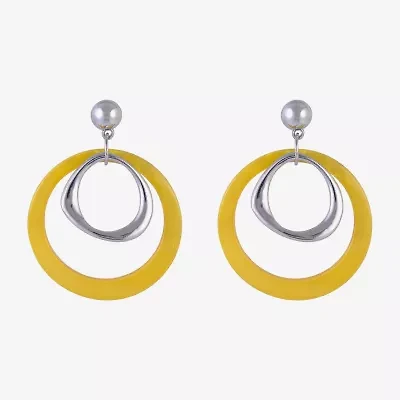 Mixit Womens Circle Drop Earrings