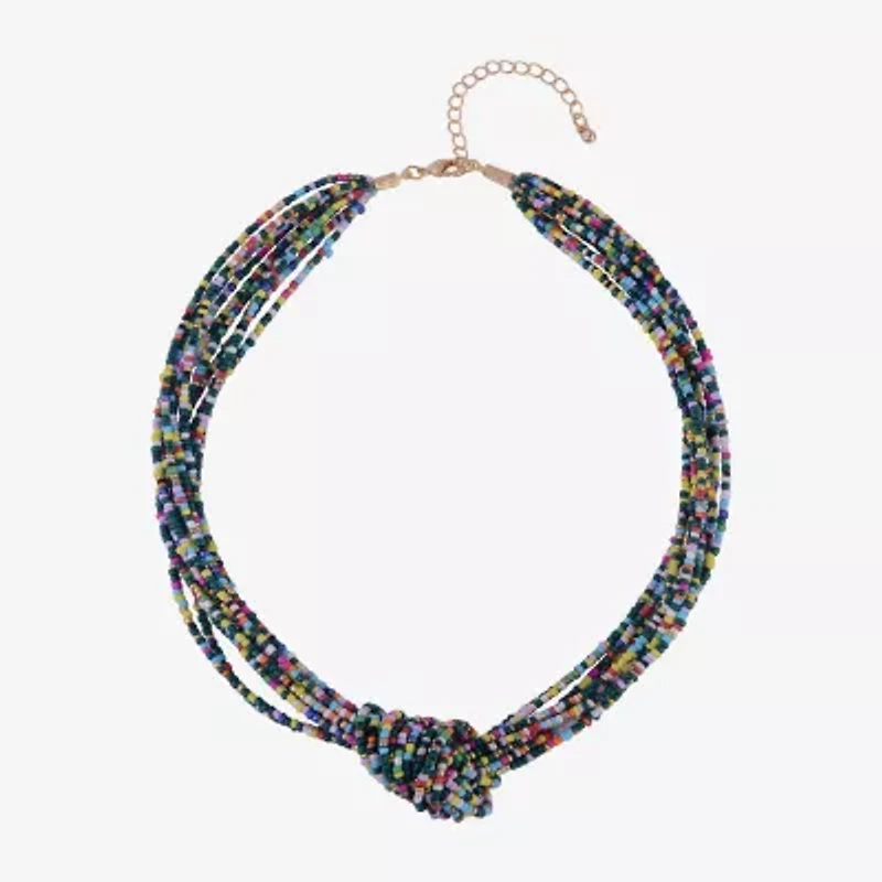 Mixit Womens 18 Inch Beaded Necklace