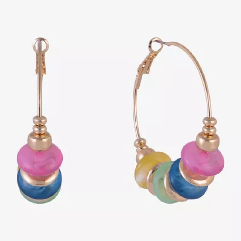 Mixit Womens 51mm Hoop Earrings