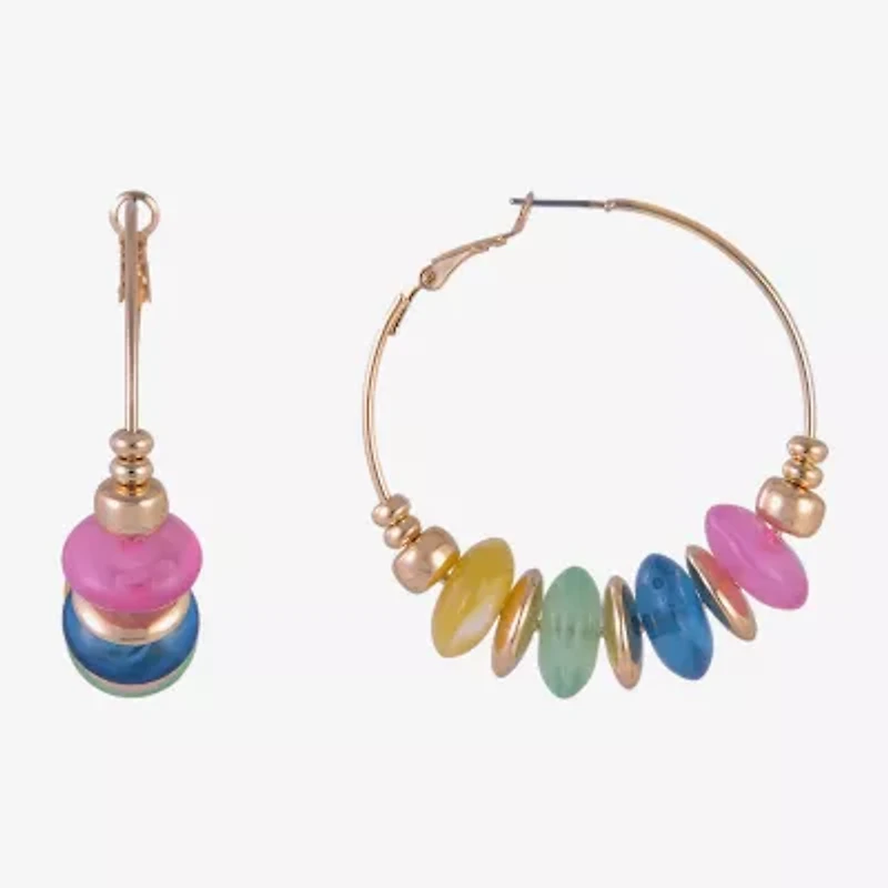 Mixit Womens 51mm Hoop Earrings