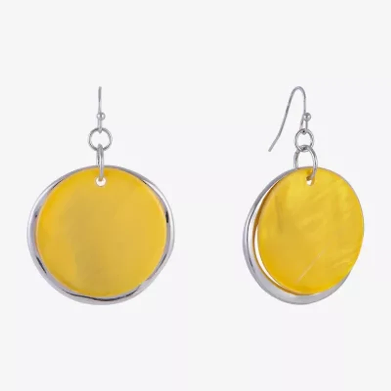Mixit Womens Circle Drop Earrings