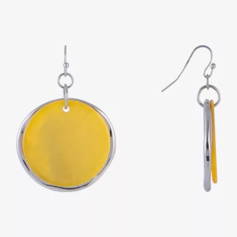 Mixit Womens Circle Drop Earrings