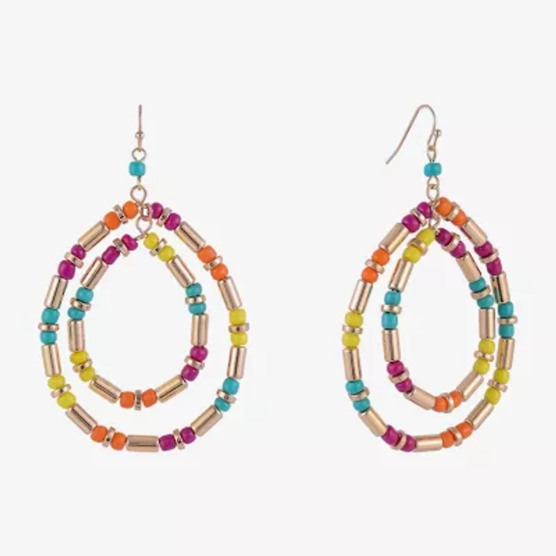 Mixit Womens Oval Drop Earrings