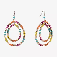 Mixit Womens Oval Drop Earrings
