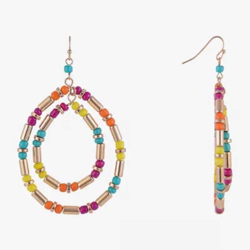 Mixit Womens Oval Drop Earrings