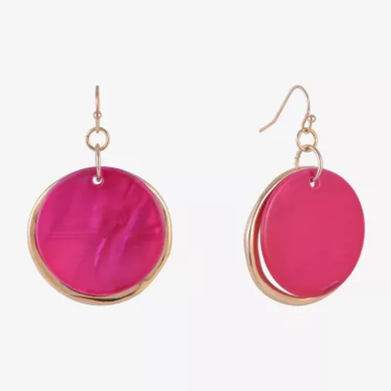 Mixit Womens Round Drop Earrings