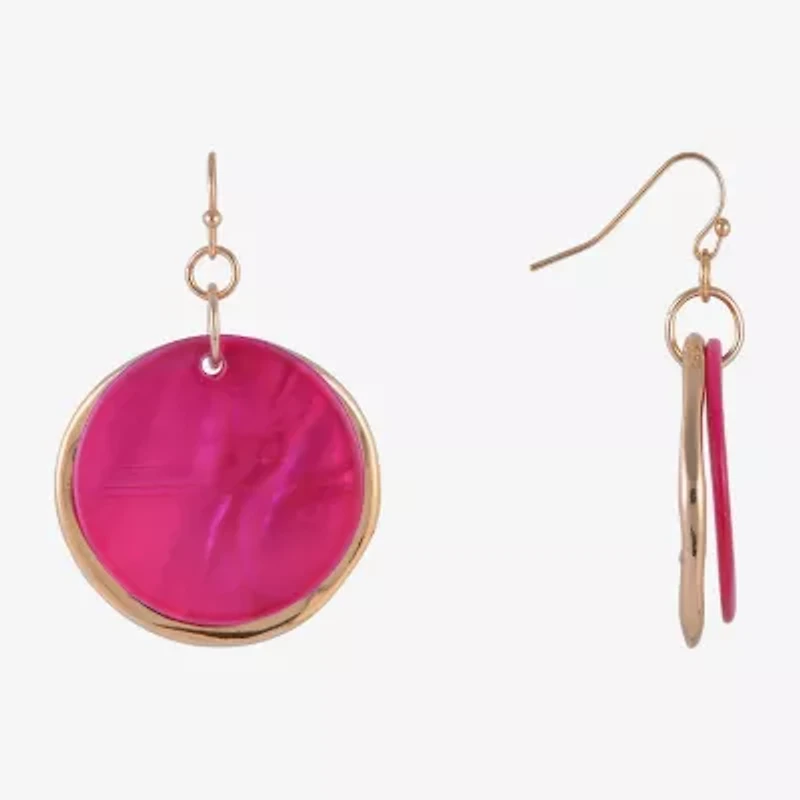 Mixit Womens Round Drop Earrings