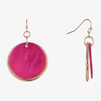 Mixit Womens Round Drop Earrings