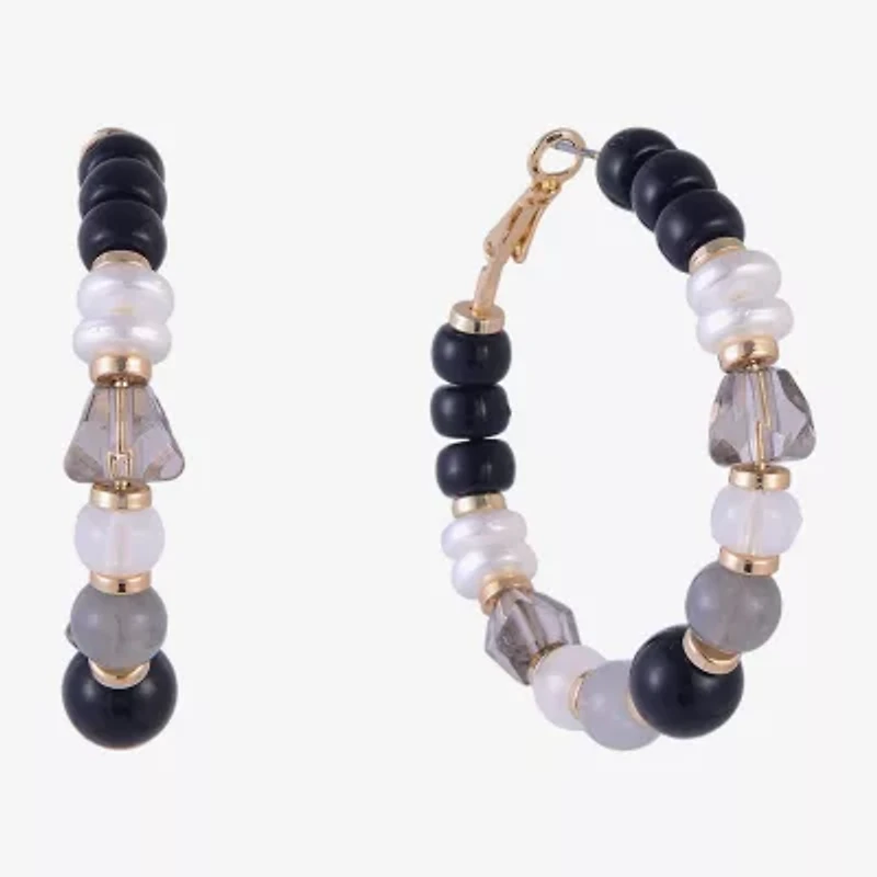 Mixit Womens 31.6mm Circle Hoop Earrings