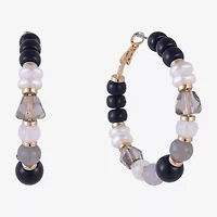 Mixit Womens 31.6mm Circle Hoop Earrings