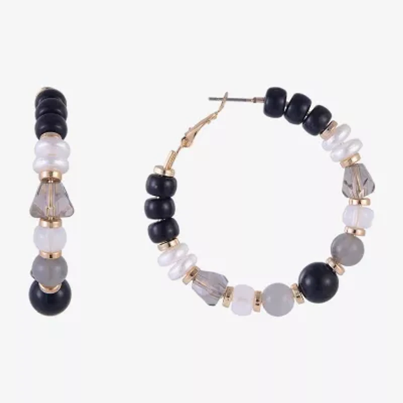 Mixit Womens 31.6mm Circle Hoop Earrings