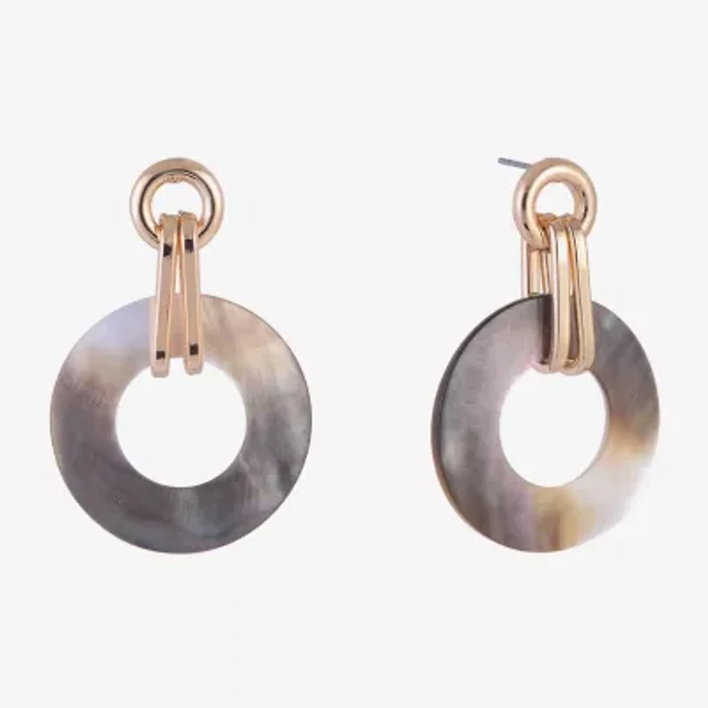 Mixit Womens Circle Drop Earrings
