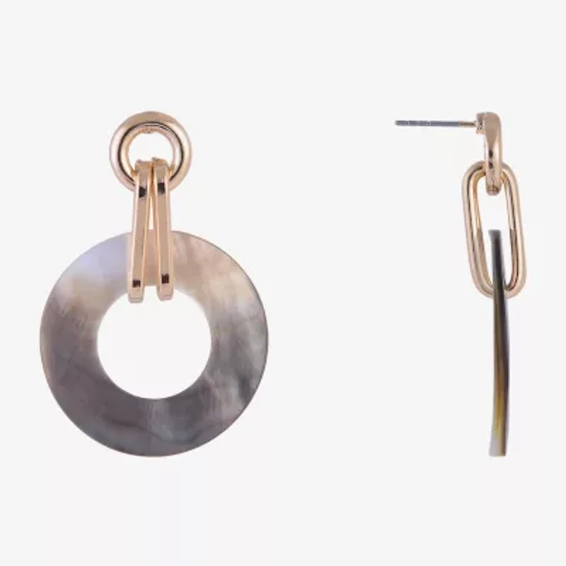 Mixit Womens Circle Drop Earrings