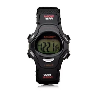 Sharp Boys Automatic Digital Black Strap Watch Shr3000jc