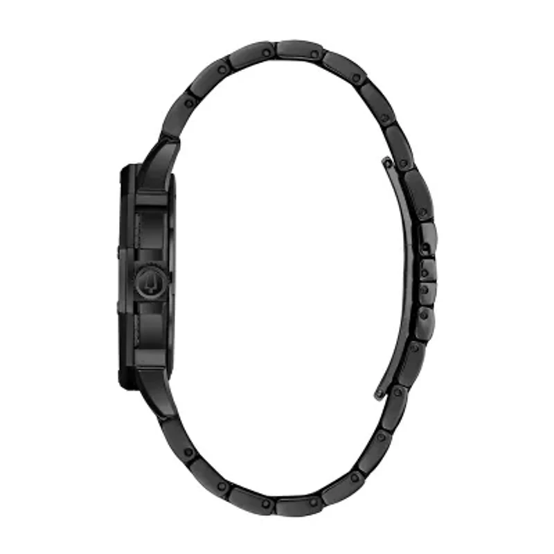 Bulova Octava Mens Black Stainless Steel Bracelet Watch 98c134