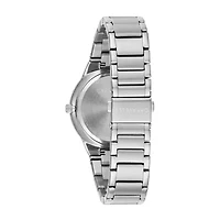 Caravelle Designed By Bulova Mens Silver Tone Stainless Steel Bracelet Watch 43d107