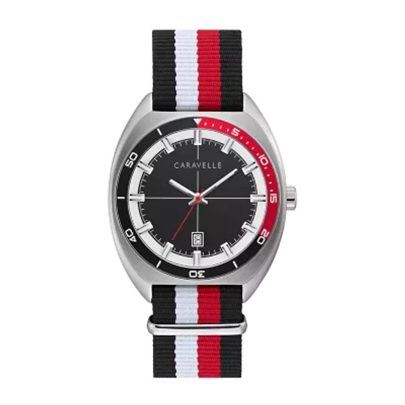 Caravelle Designed By Bulova Mens Multicolor Strap Watch 43b168