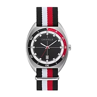 Caravelle Designed By Bulova Mens Multicolor Strap Watch 43b168