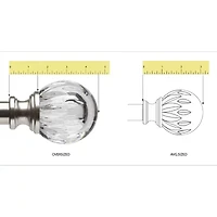 Liz Claiborne Faceted Acrylic 1 1/4 IN Adjustable Curtain Rod