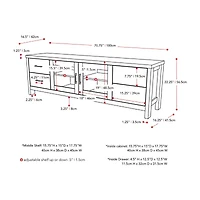 Corliving Hollywood Living Room Accents TV Stand