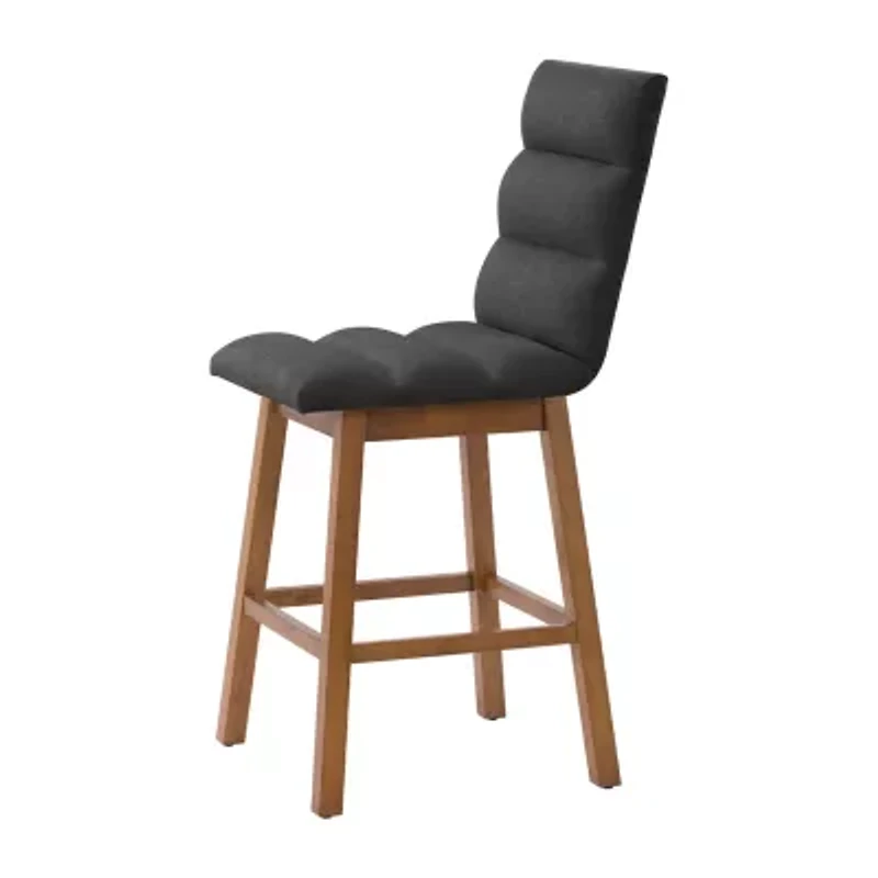 Corliving Boston Dining Collection 2-pc. Upholstered Tufted Bar Stool