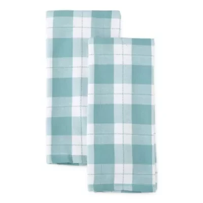 Cooks Check Dual Purpose 2-pc Kitchen Towel Set